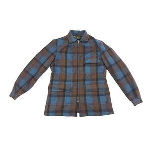 Vintage Swanndri Wool Brush Flannel Shirt Jacket Men's Small Full Zip Shacket